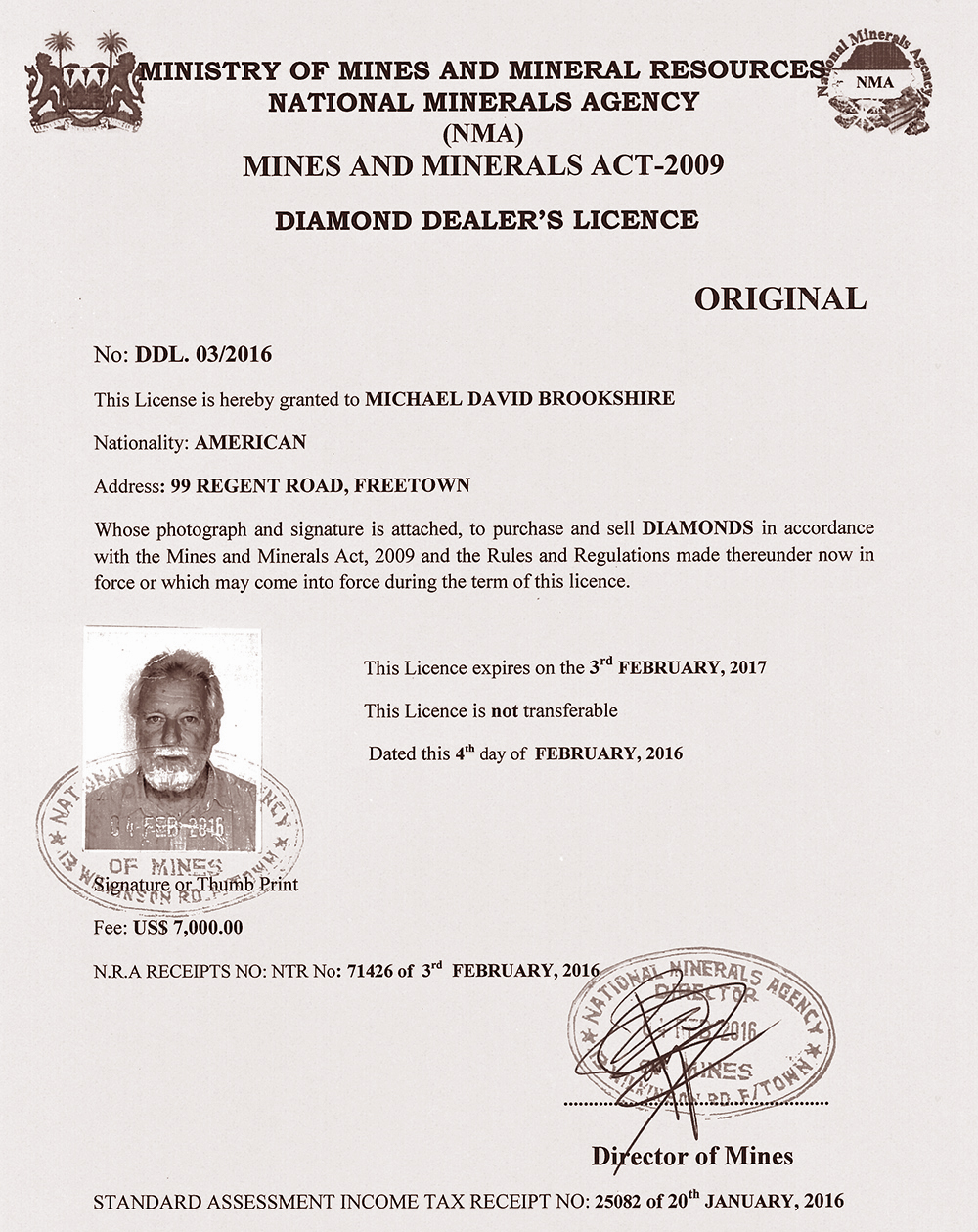 Dealer's License 2017